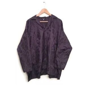 Eskandar Kimono Jacket Silk Floral Print Lagenlook